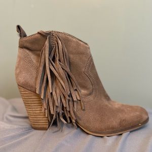 Steve Madden fringe booties
